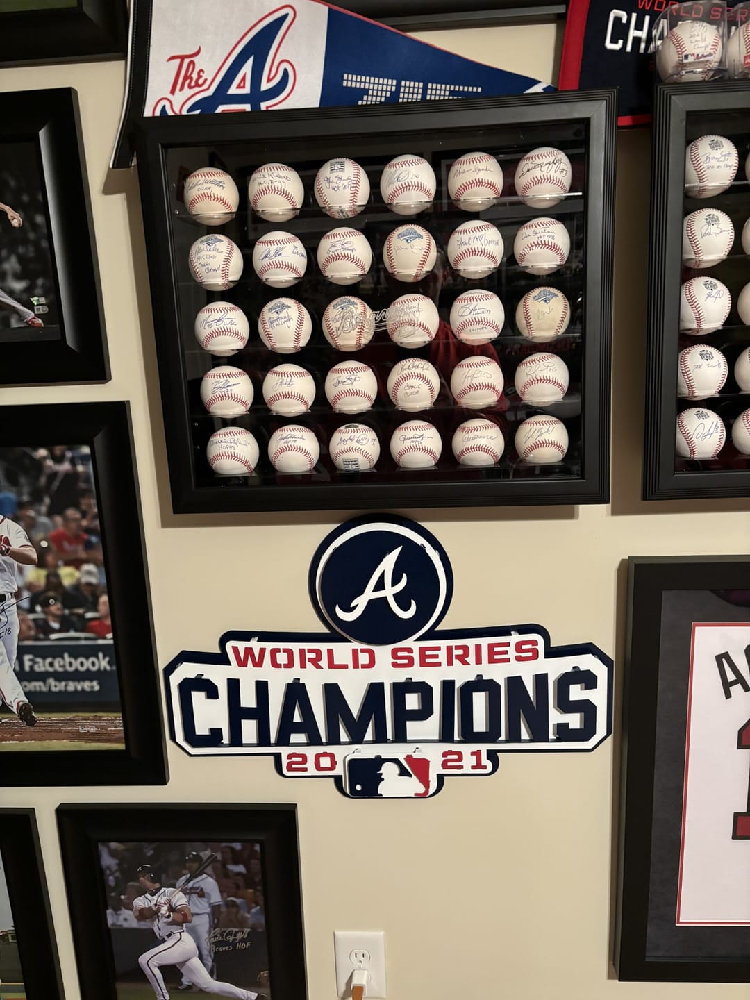 Customer photo review of Atlanta Braves 2021 WORLD SERIES CHAMPIONS 3D Metal Wall Art