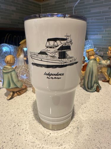 Customer photo review of Custom Digital Boat Artwork