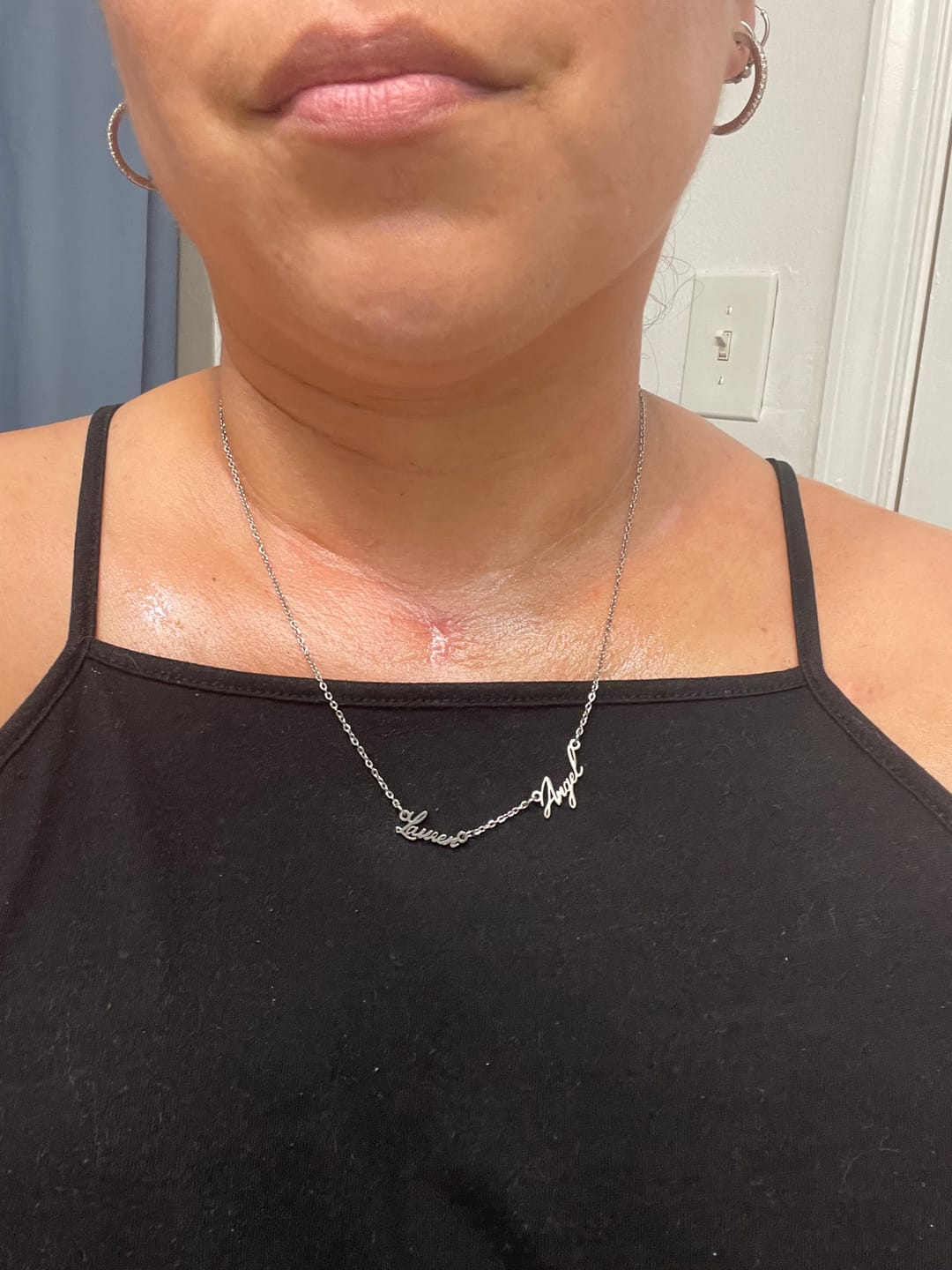 Customer photo review of Custom Letter Necklace