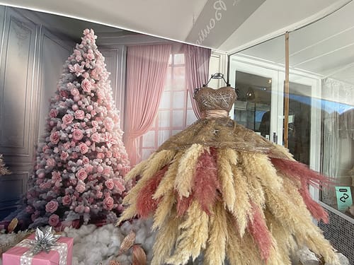 Customer photo review of Kate Pink Roses Christmas Tree Backdrop Designed by Emetselch