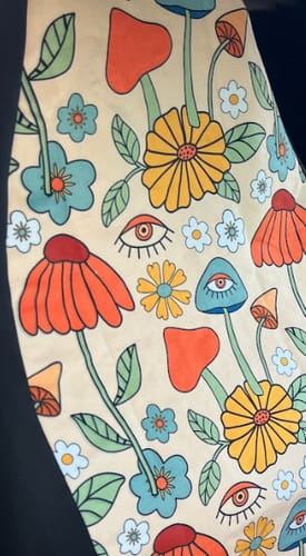 Customer photo review of Hippie Mushroom Love Premium Car Seat Covers (Set of 2)