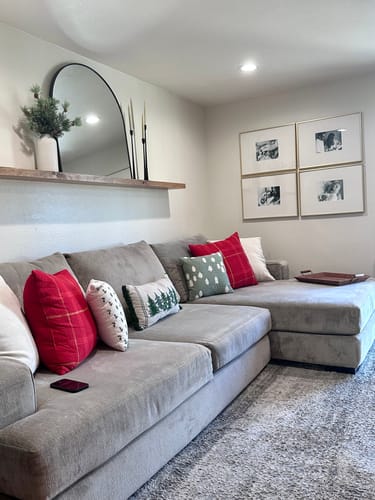 Customer photo review of Rustic Floating Shelves