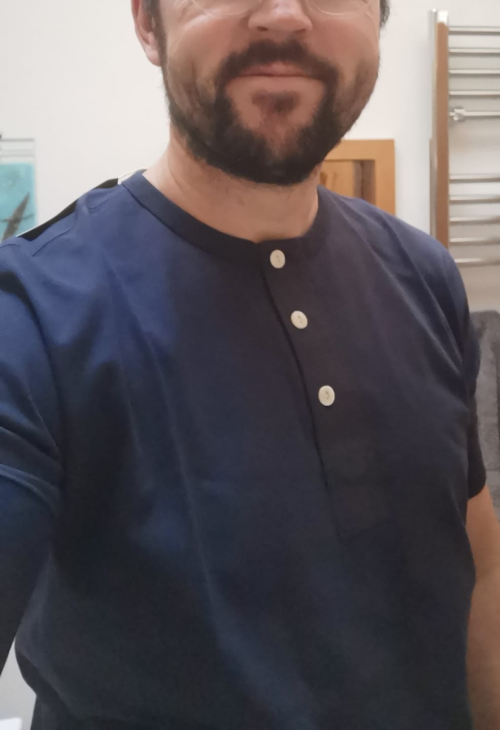 Customer photo review of Vintage Short Sleeve Henley T-Shirt - Green