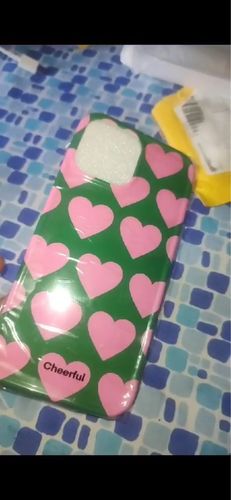 Customer photo review of Cute Love Heart Green iPhone Case