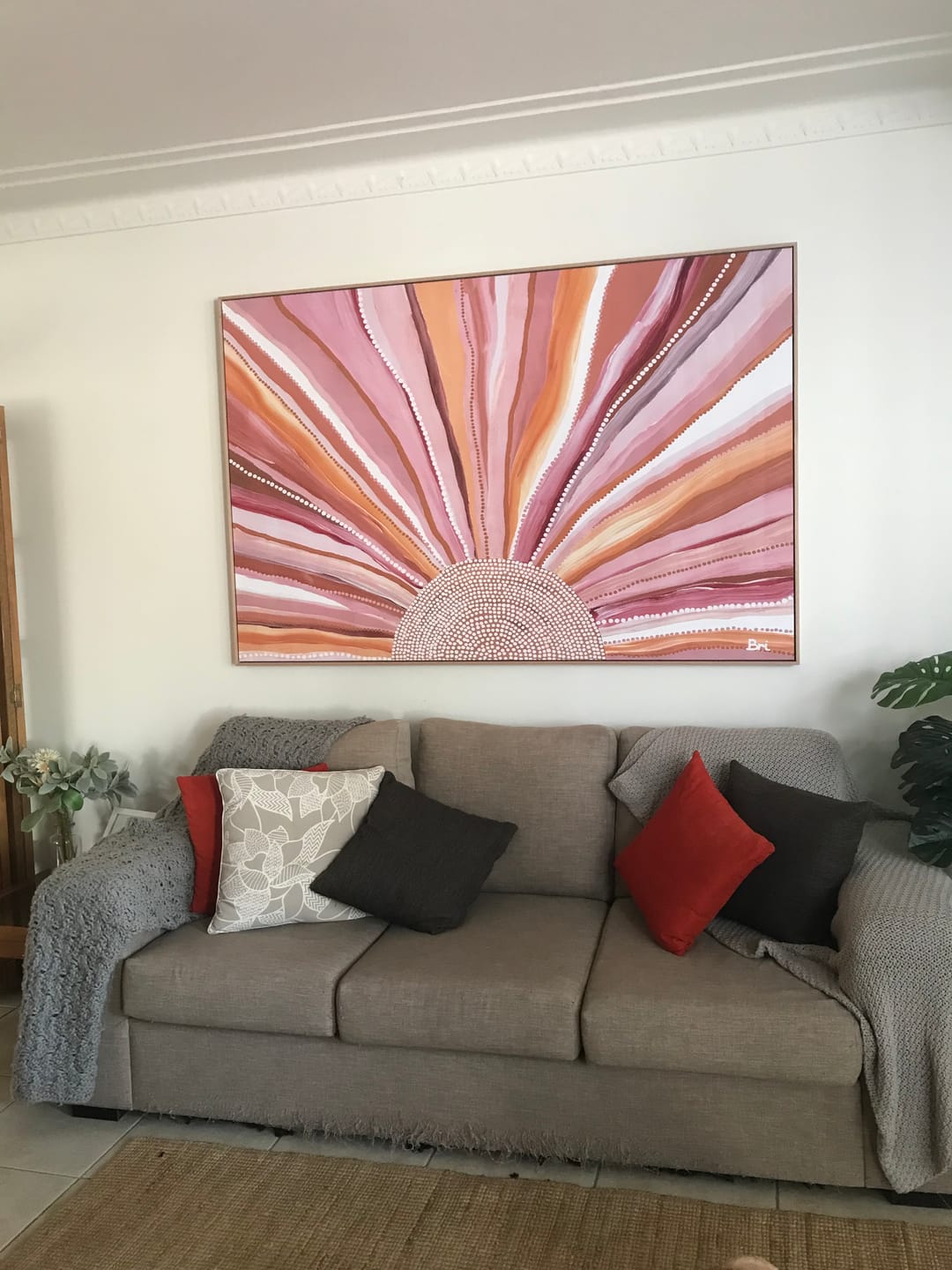 Customer photo review of Rising Sun, Bold Earthy Tones , By Bri Chelman