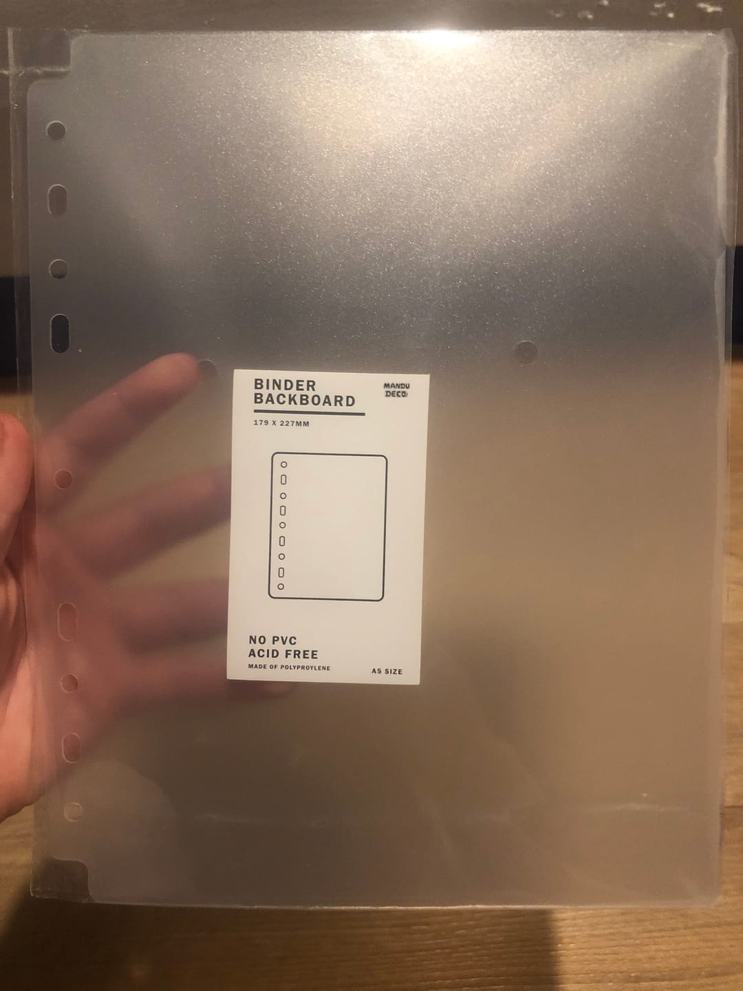 Customer photo review of STANDARD A5 BINDER BACKBOARD (SET OF 2)