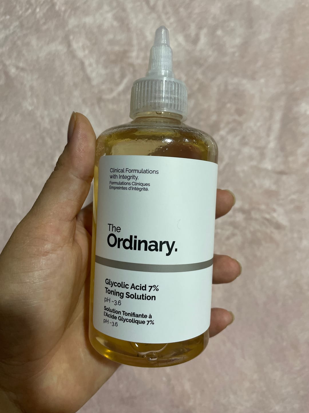 Customer photo review of Glycolic Acid 7% Exfoliating Toning Solution 240ml