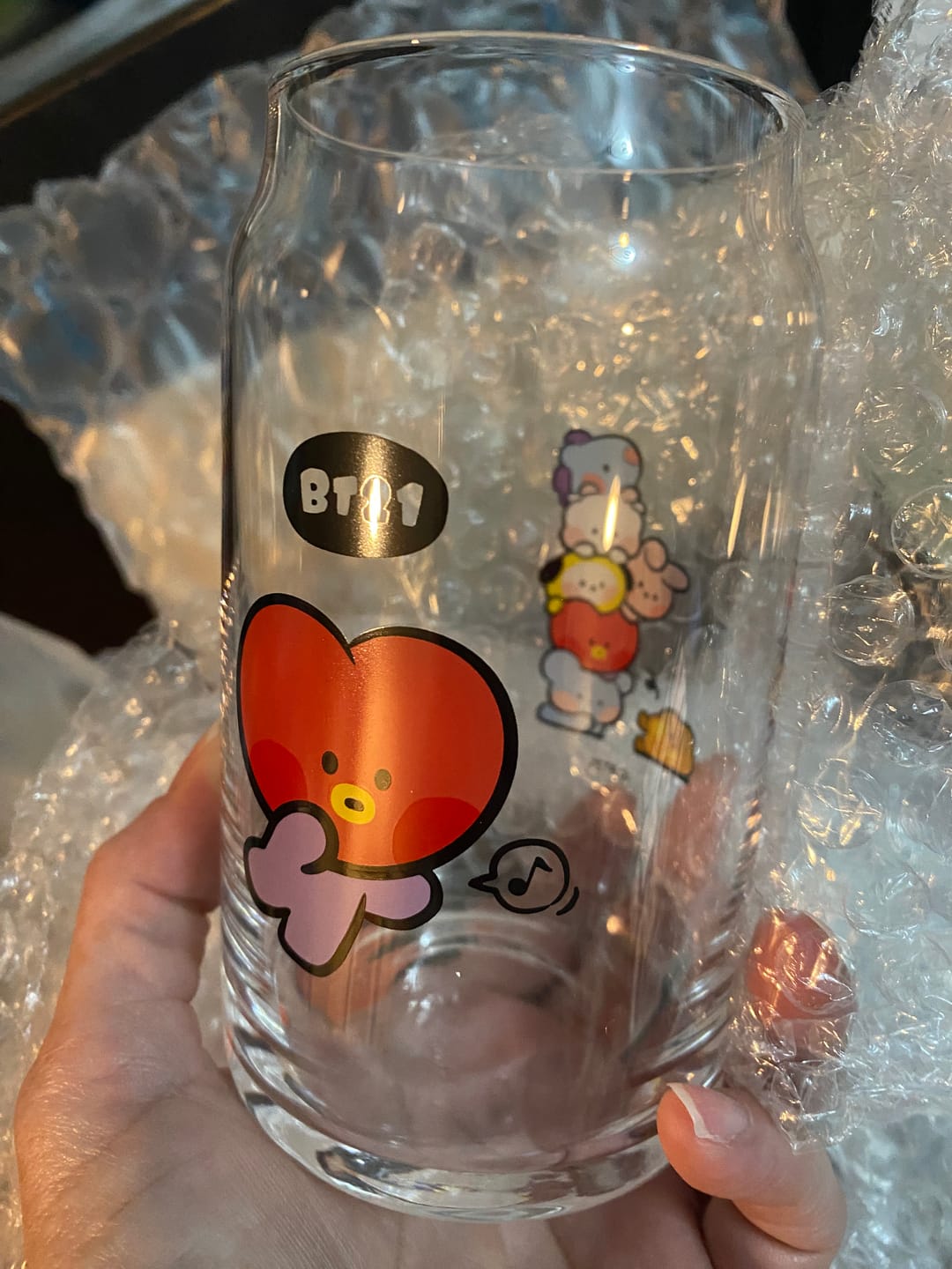 Customer photo review of BT21 MININI GLASS CUP