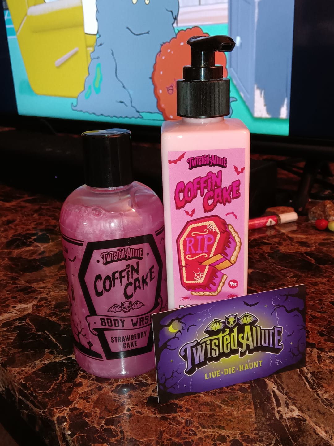 Customer photo review of Coffin Cake Body Lotion (Strawberry Cake)