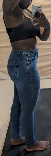 Customer photo review of Impact Mid Rise Skinny Jeans - Indigo