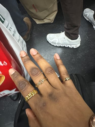 Customer photo review of Cuban Link Ring Gold