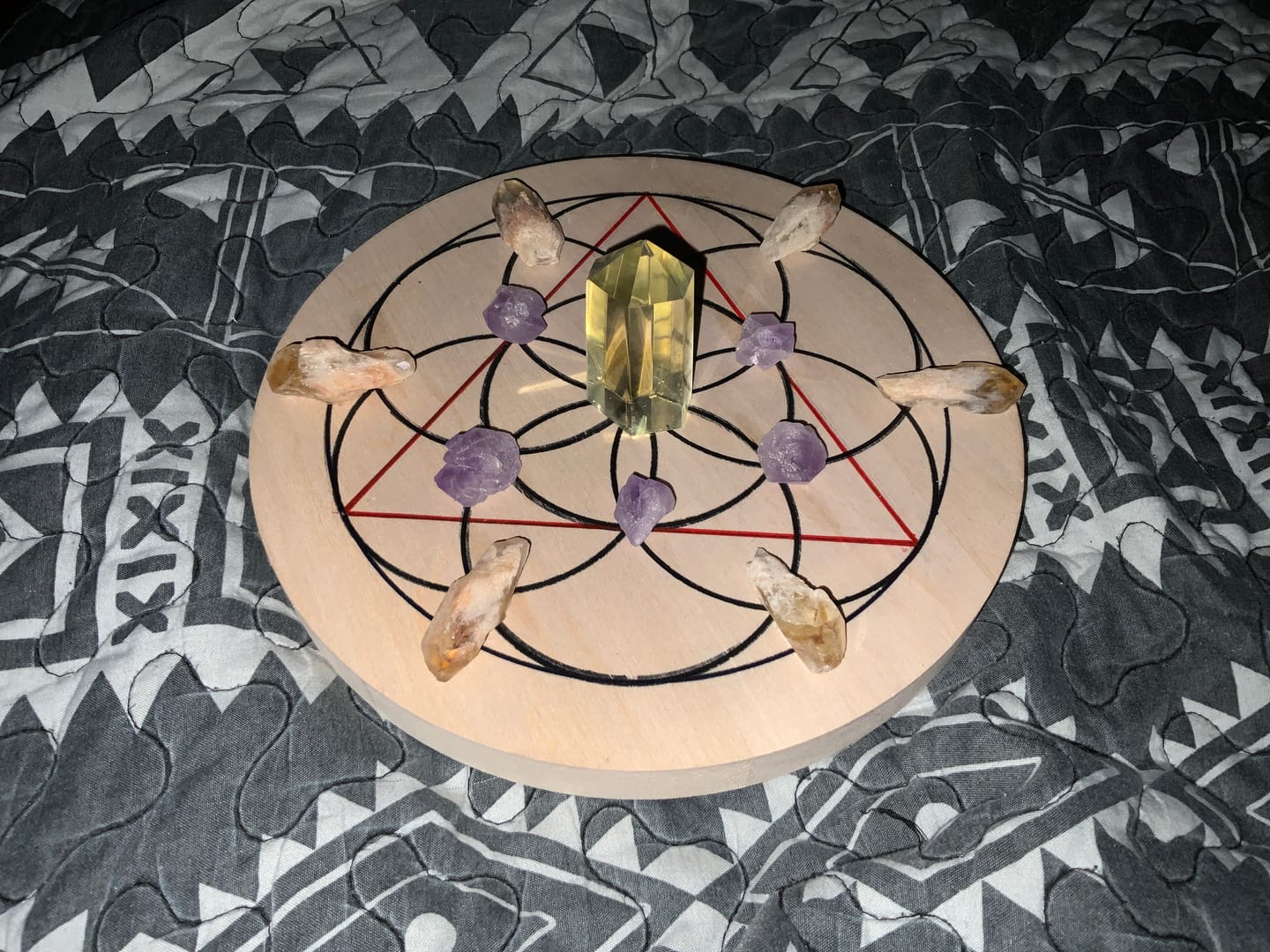 Customer photo review of Citrine Wealth & Abundance 9-Crystal Set