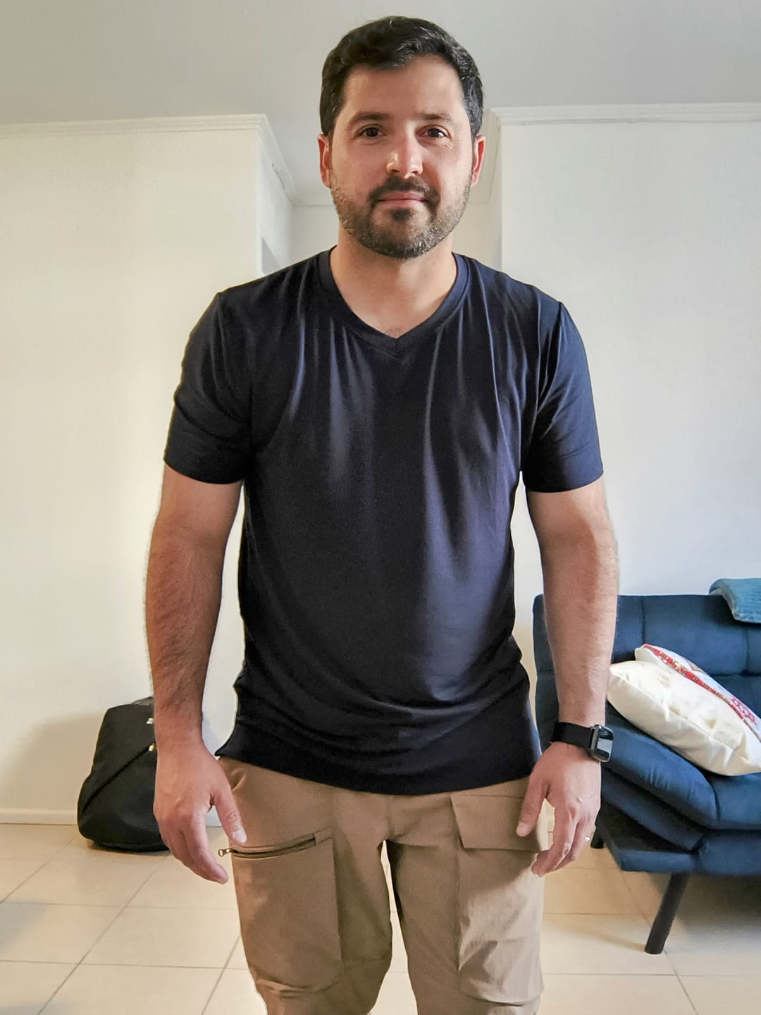 Customer photo review of Polera de Bambú Ultra Suave (Cuello V)
