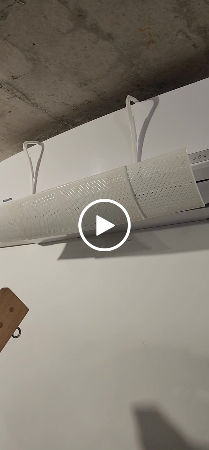 Customer video review of Deflector Disperser para Aire Acondicionado Milhome