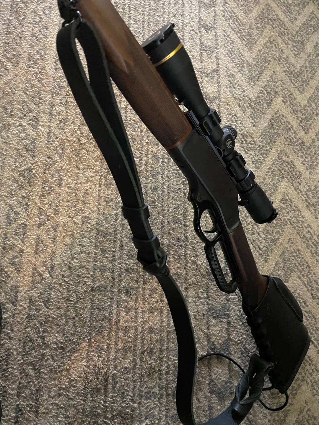 Customer photo review of SECONDS True Latigo Leather Slings w/Stapled Keepers