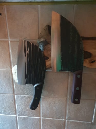 Customer photo review of Standard Set - Handgeschmiedete Kochmesser - Rosewood und Ergonomic