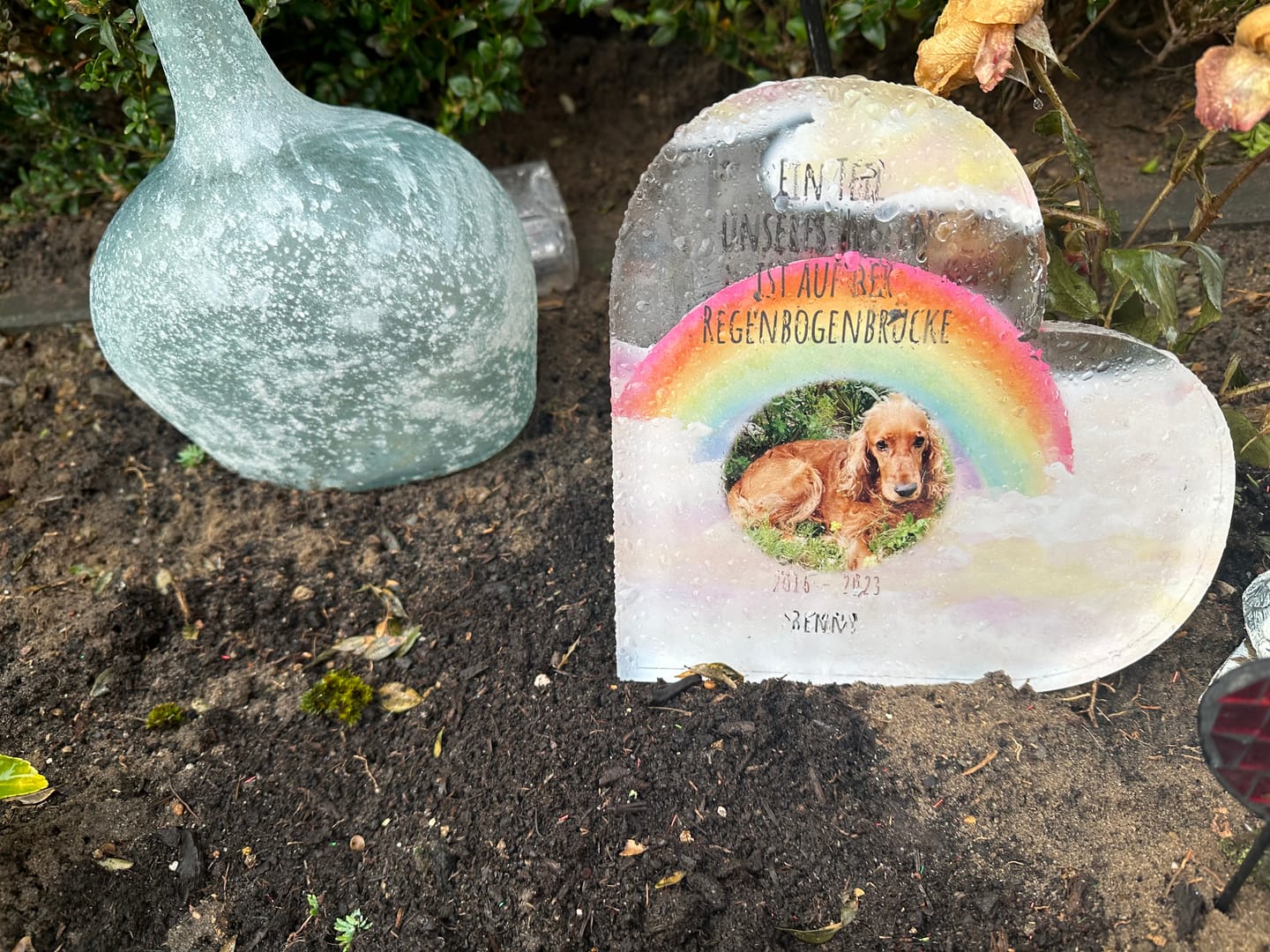 Customer photo review of Dein Foto mit Regenbogen - Individuelles Glasherz