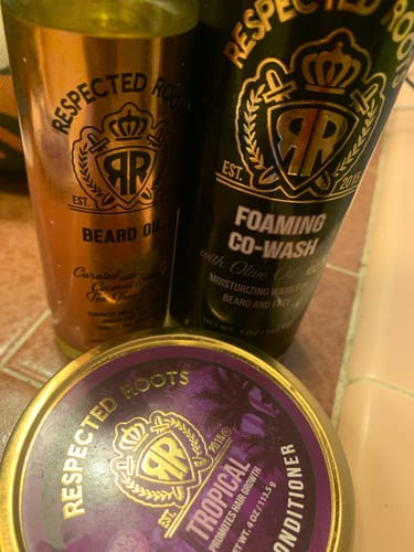 Customer photo review of Respected Roots Beard Care Kit