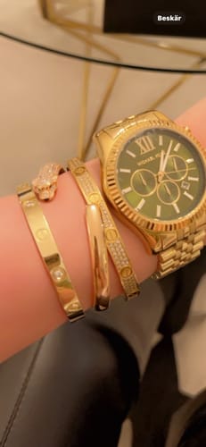 Customer photo review of PANTHERE GOLD DIAMOND OPEN BRACELET