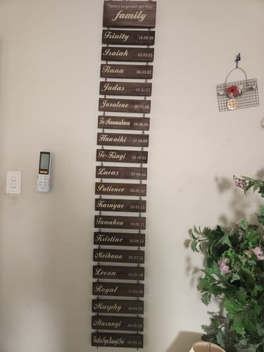 Customer photo review of Personalized Engraved Grandchildren Hanging Decorative Sign