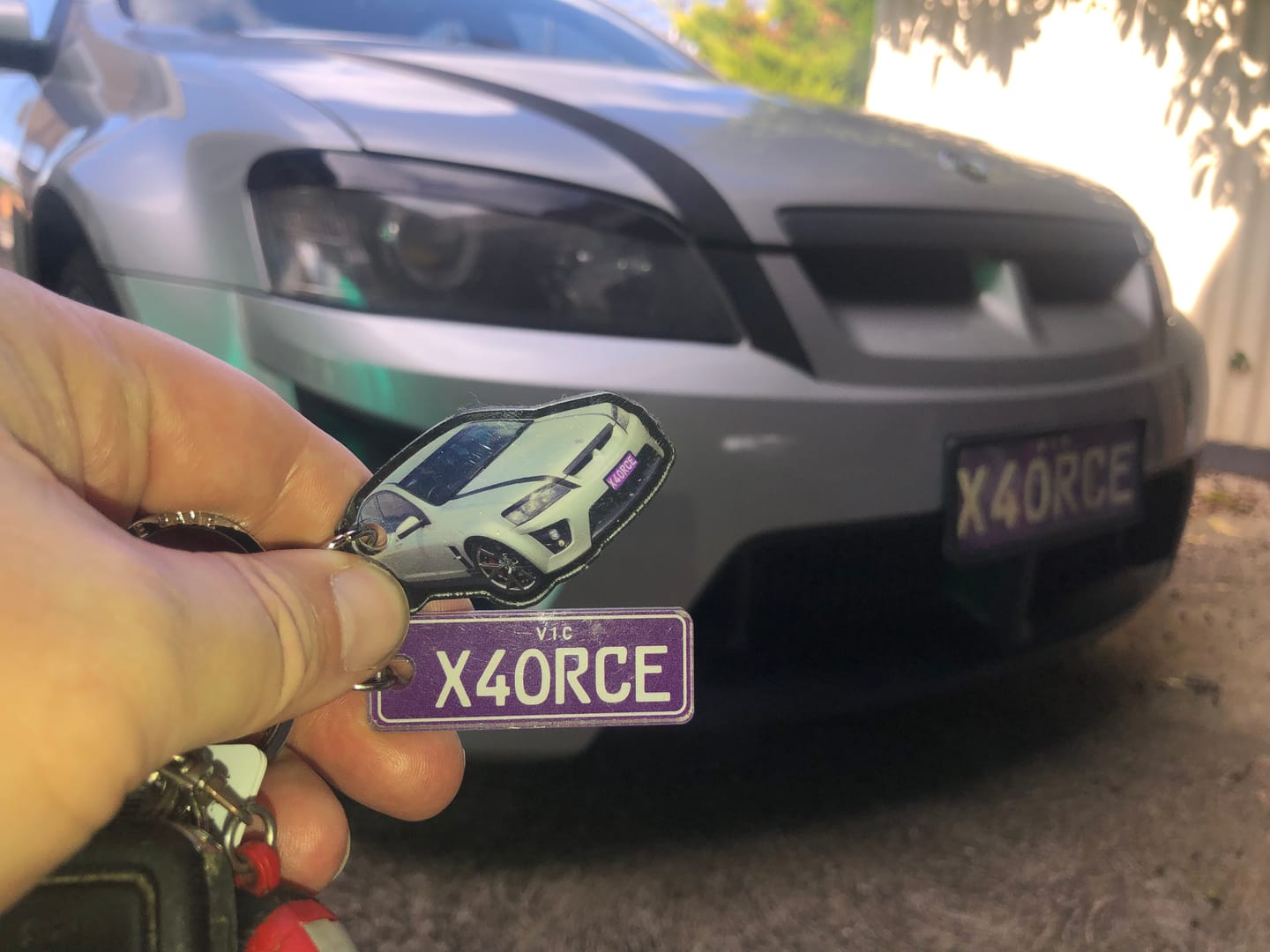 Customer photo review of PG Mini Custom Keychain