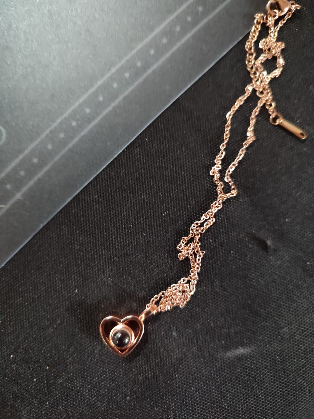 Customer photo review of Heart Photo Necklace