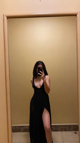 Customer photo review of Long Maile Dress - Black