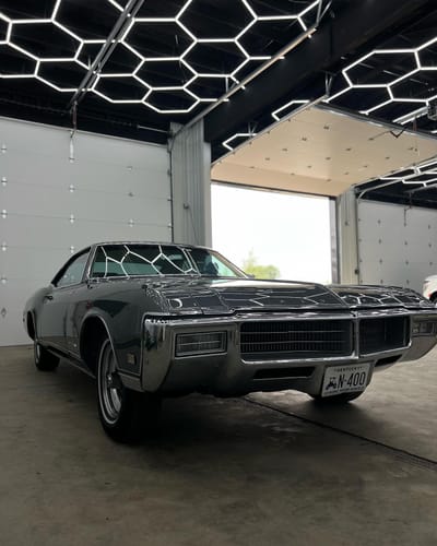 Customer photo review of Hexagon Garage Lights | LED Ceiling Grid