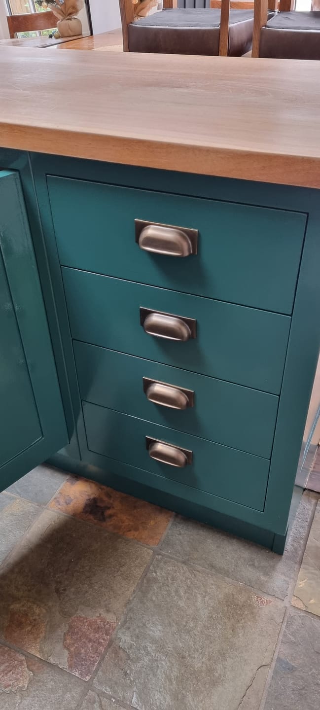 Customer photo review of Shropshire Aged Brass Cupboard Handles