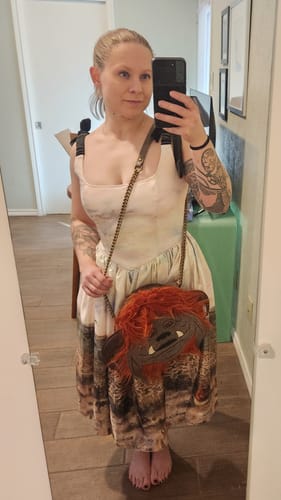 Customer photo review of PRE-ORDER - LABYRINTH™ Renaissance Dress in Labyrinth Watercolor Print