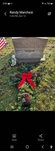 Customer photo review of Fresh Natural Christmas Grave Cross