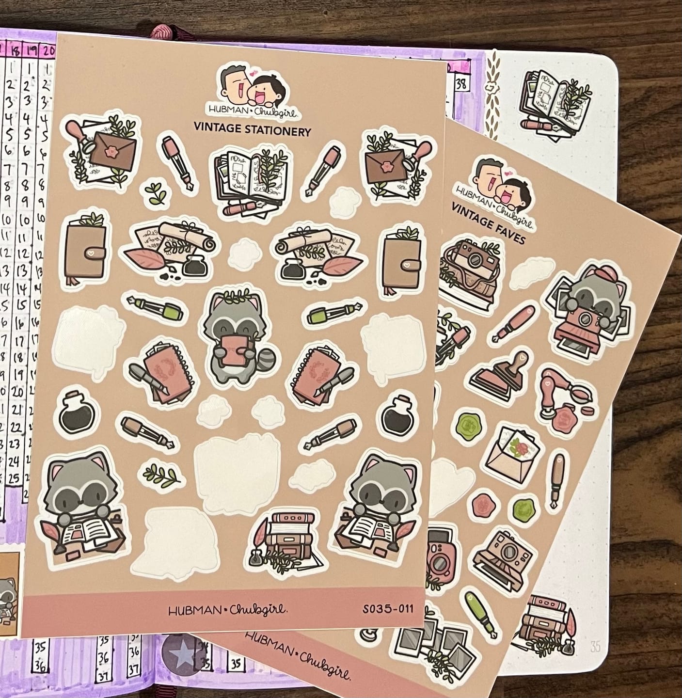Customer photo review of Sticker Sheet - Vintage Stationery