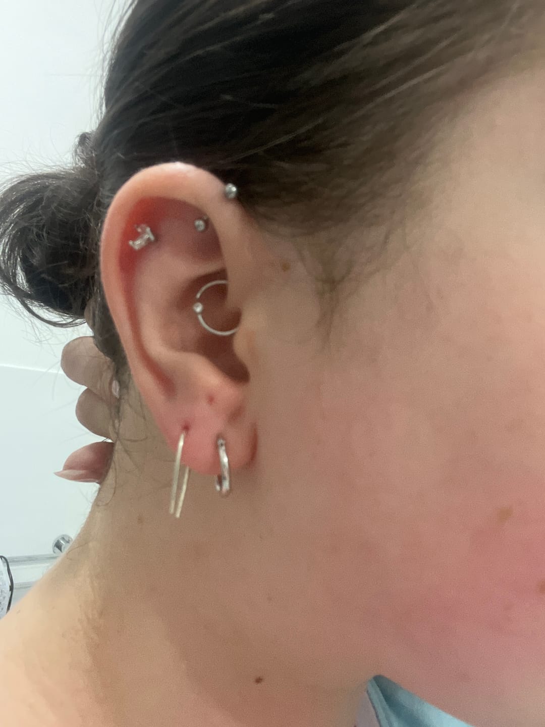 Customer photo review of Hook Arc Earrings
