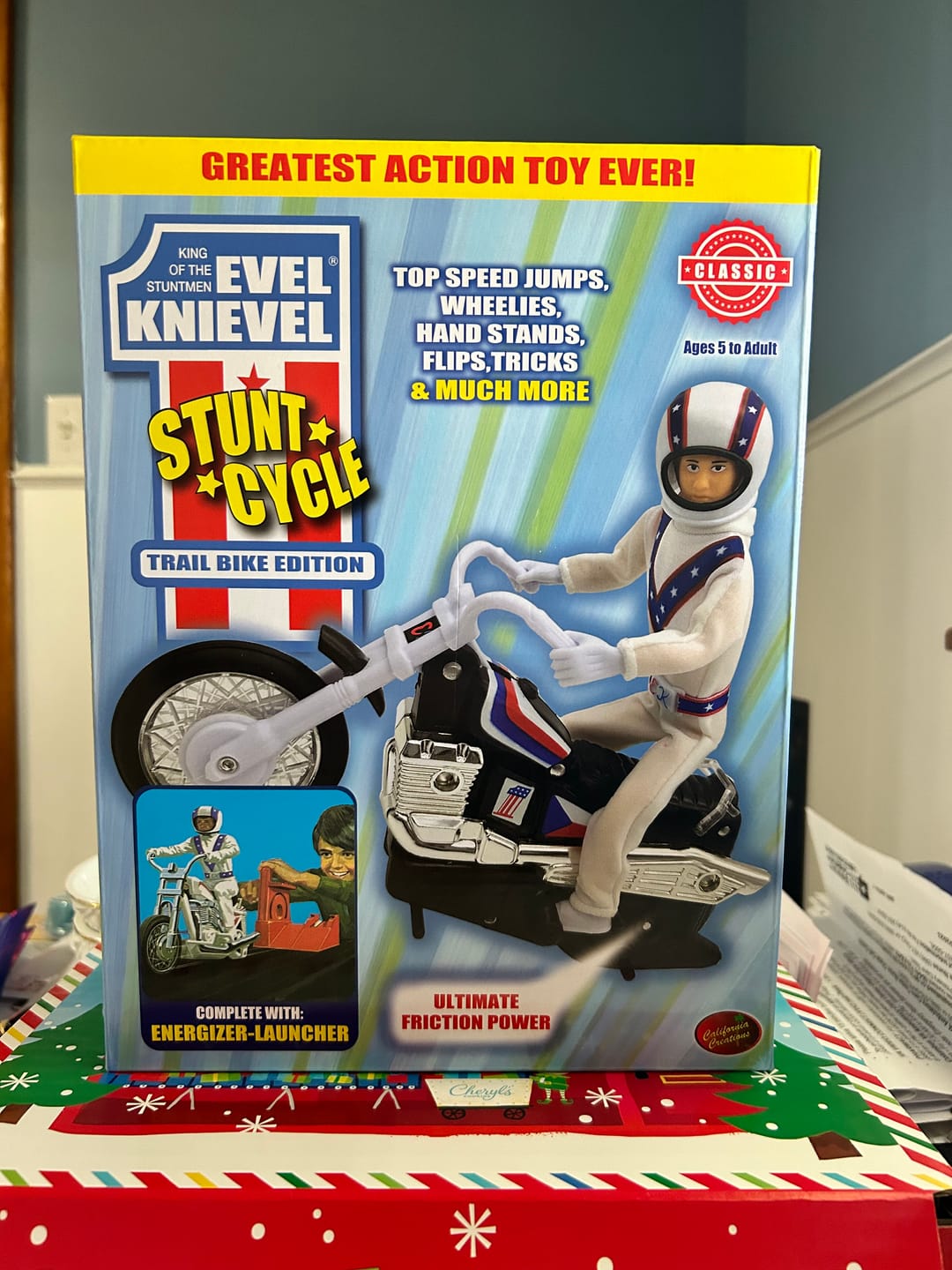 Customer photo review of Evel Knievel Stunt Cycle - Trail Bike Edition / Black