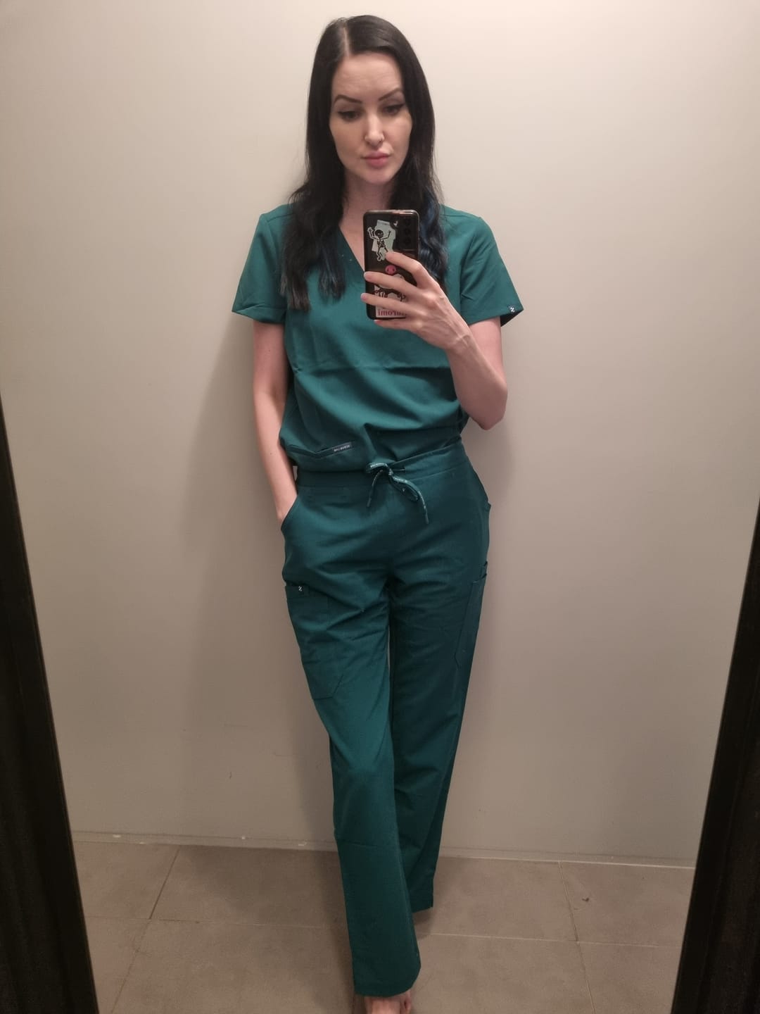 Customer photo review of CLARISSA Skinny Leg Pants (Original SLTECH™ fabric) - Hunter Green