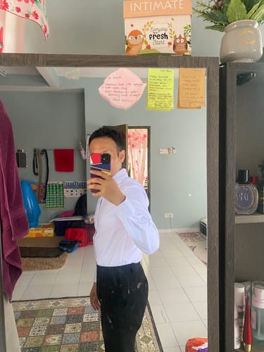 Customer photo review of Formal Shirt - White Windsor Collar (Aqua-Free)