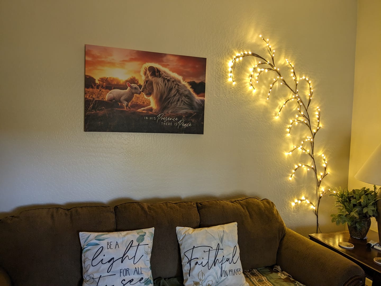 Customer photo review of In His Presence There is Peace, Lion and Lamb, Wall Art Canvas