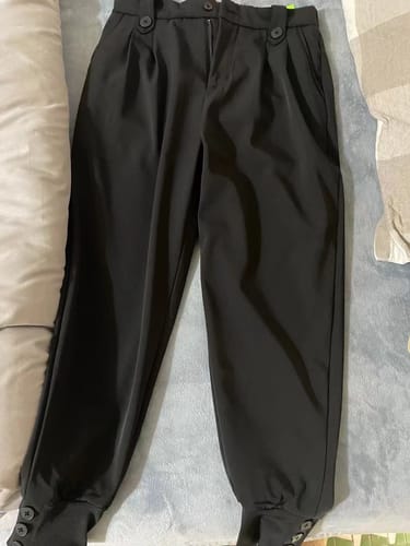 Customer photo review of Black Pleated Harem Trousers