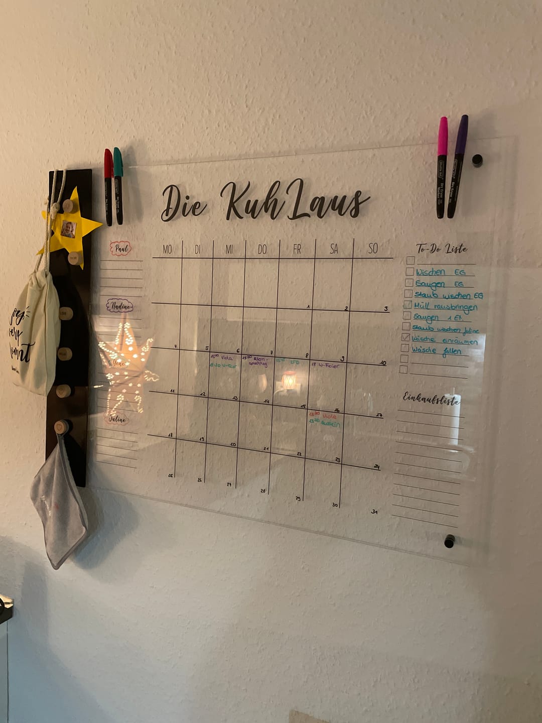 Customer photo review of Familienplaner für 4 Personen mit Magnetboard