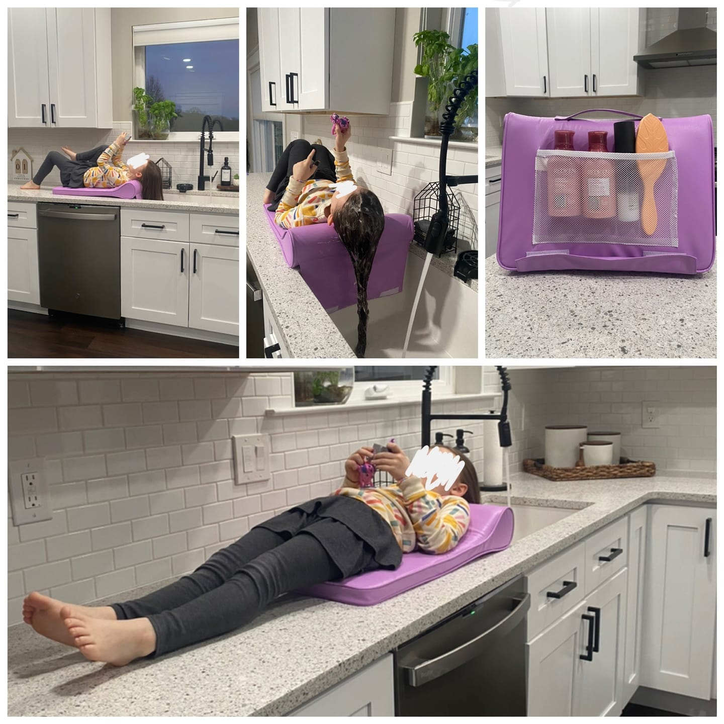 Customer photo review of The Shampoo Pillow