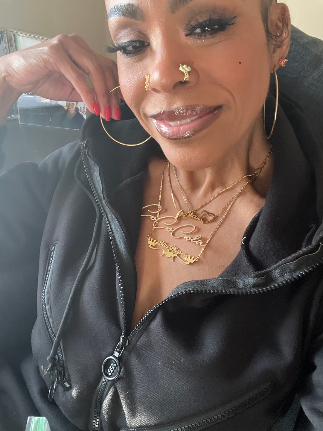 Customer photo review of Luxe Crystal Custom Pendant Necklace