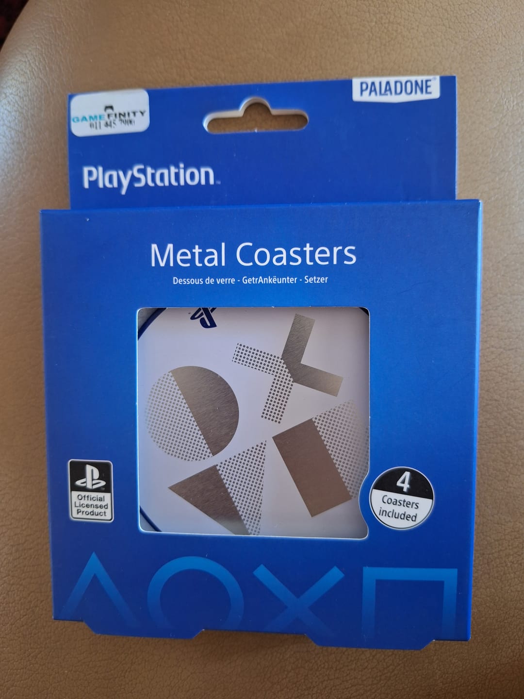 Customer photo review of PlayStation Metal Coasters PS5