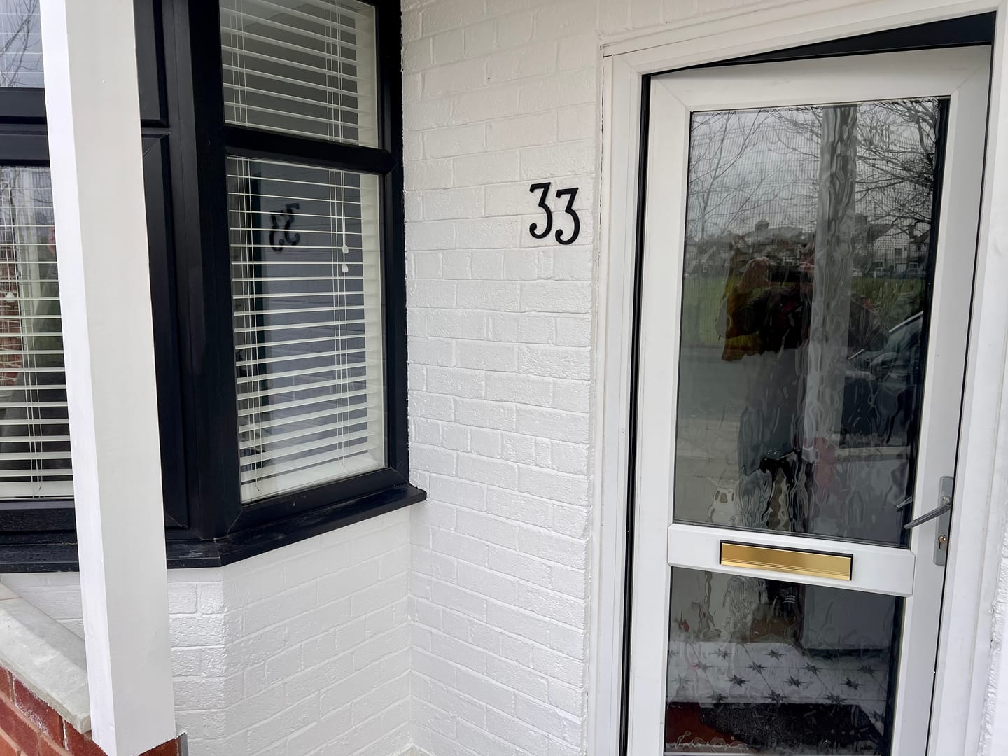 Customer photo review of 6" Cast Iron House Numbers · Black  ·