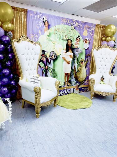 Customer photo review of Custom Fabric Backdrop for Birthday&Baby Shower&Wedding& Any Event Decorations