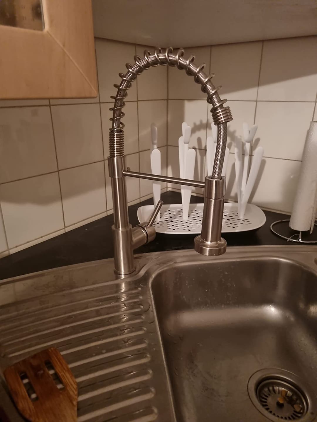 Customer photo review of Halmstad - Single Hole Pre-Rinse Pull-Down Spring Spout Kitchen Faucet