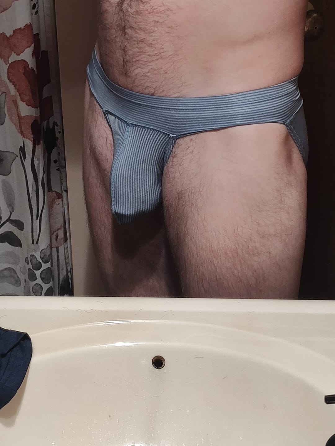 Customer photo review of 2 Pack Ball Support Pouch Ribbed Men's Bikini Underwear