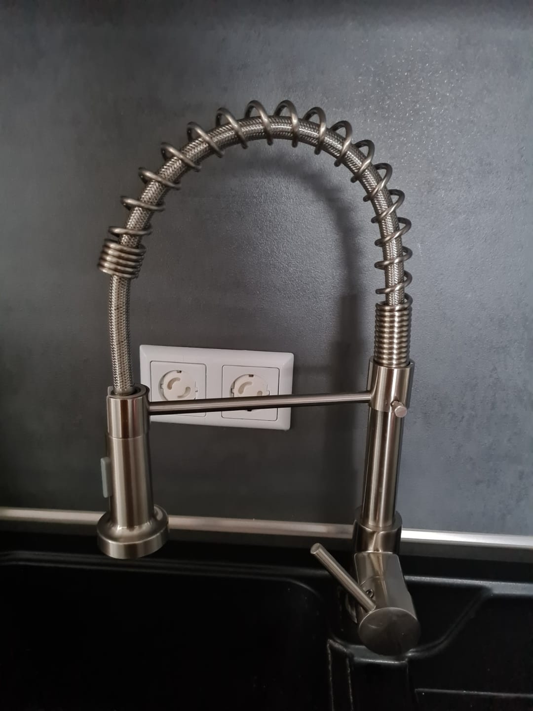 Customer photo review of Halmstad - Single Hole Pre-Rinse Pull-Down Spring Spout Kitchen Faucet