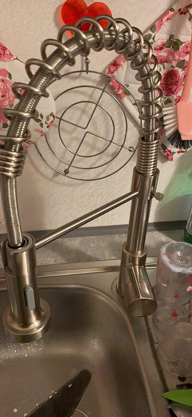 Customer photo review of Halmstad - Single Hole Pre-Rinse Pull-Down Spring Spout Kitchen Faucet