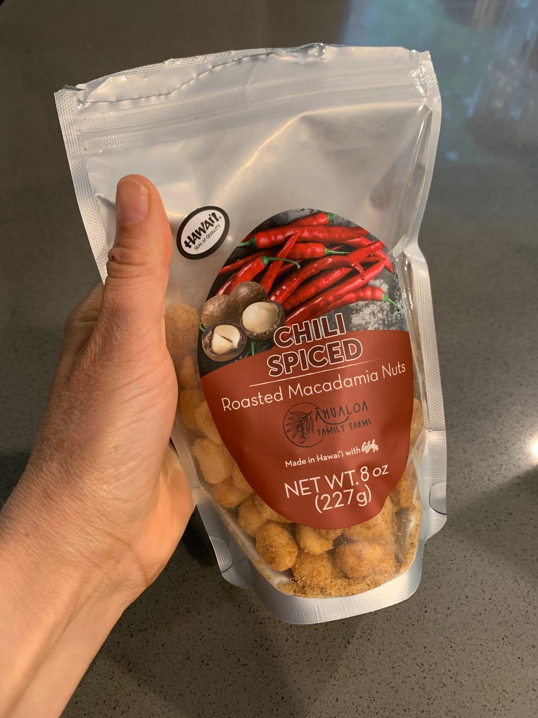 Customer photo review of Chili Spiced Macadamia Nuts