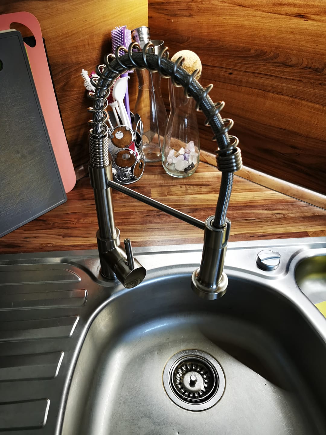 Customer photo review of Halmstad - Single Hole Pre-Rinse Pull-Down Spring Spout Kitchen Faucet